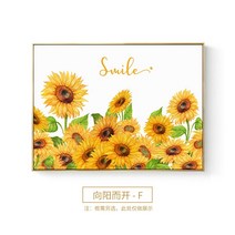 돈들어오는그림 유화 해바라기 그림 액자 미니 아파트현관인테리어 사진 복들어오는 풍수지리 풍수 현관입구 현관에두면좋은그림 두꺼비집가리개 소형, 130x90CM, 로얄 블랙(알루미늄 합금속 액자+유기유리), 해바라기 - F
