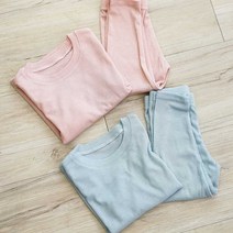 아동내의내복 유아 데일리 실내복 파스텔 골지 긴팔 바지 홈웨어룩