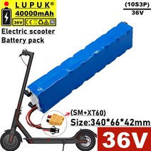 팻바이크 레트로 전기자전거 Lupuk - 10s3p 36v 리튬 이온 배터리 팩 40ah jst xt30 커넥터 내장 BMS 전기 자전거 스쿠터 소형 미국 자동차용, [02] SM-XT60, 한개옵션1