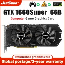 JIESHUO 비디오 카드 GTX1660 SUPER 6GB GeForce GDDR6 1660 s 그래픽 카드 192Bit GTX1660super6G NVIDIA 게임 비디오 카드