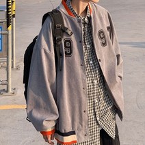 커플코트 타입 야구복 남성 여성 트렌드 봄가을 계절 멋진 와이드 루즈핏 4998781758, M, 그레이 1997 더블레이어 퀄리티