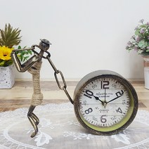 BnH 빈티지 인테리어 예쁜 디자인 탁상시계 8344, 단품