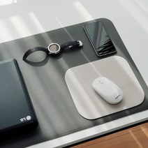 가죽 데스크매트 데스크패드 책상 매트 깔판 깔개 덮개 대형 와이드 까르밍, 블랙