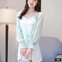 가바바 여성 가디건 완벽한 마무리 여름 숄 가디건 G51200