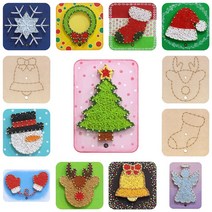 아기자기우드 스트링아트 DIY 크리스마스도안 10종 (12cm), 5. 눈사람(C) -A57-0039(실 미포함)