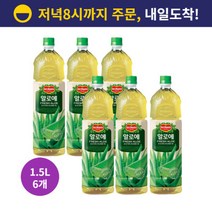 롯데칠성음료 델몬트 알로에 음료수 1.5L x 6개 과일주스 학교 유치원 학원 사무실 간식 과일 과즙 피크닉 음료, 델몬트 알로에 음료수 1.5L x 6