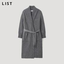 리스트 벨티드 숄 칼라 니트 가디건_TSKCDL80530_MG