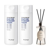 피에이치드롭 더마 필링 엔자임 파우더 워시 60g x2 + 디퓨저 500ml (증정), 단품