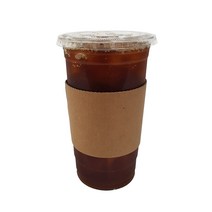 커피바바 92파이 페트 20온스 아이스컵 + 평뚜껑 + 무지홀더 세트, 1세트, 100개입
