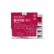 프리벤트라 여성갱년기 플라리본 레드 1000mg x 60캡슐 / 회화나무열매추출물 달맞이꽃종자유 보라지유 마그네슘, 8개