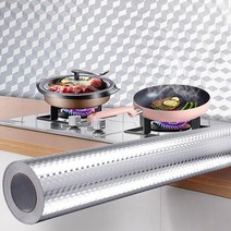 디엠몰 다각형 패턴 알루미늄 시트지 1m 가스렌지 후드 타일 싱크대 기름튐 양념튐방지, 60*100cm, 1EA