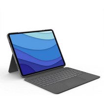 로지텍 콤보 터치 아이패드 프로 5 세대 에어 4 키보드 12.9 11 인치 케이스 분리형, iPad Air 4, 옥스포드 그레이