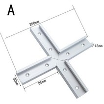 100mm T-트랙 교차 키트 마이터 트랙 지그 고정 장치 연결 부품 T-슬롯 T 슬라이드 라우터 테이블 밴드 톱 작업대 도구, A