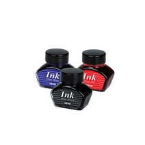 자바펜 자바 만년필용 병 잉크 30ml 흑색 적색 청색, 1, 2_청