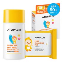 아토팜 야외놀이 선밀크 55g SPF50+ PA++++ +클렌징패드 30매