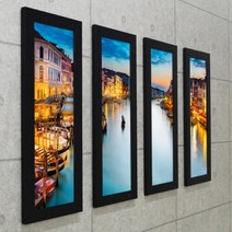 아트박스/꾸밈 cw242-이탈리아명소여행_인테리어액자, 화이트/2타입-베니스의강_흑백