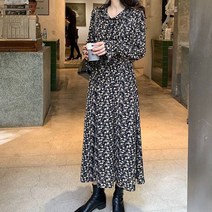 가을 여성원피스 뒷지퍼 겨울 롱원피스 빅사이즈 XXL 99사이즈 S190R