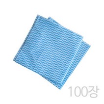 KP 파랑물결행주(중) 벌크100장 비스코스행주 판촉용