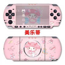 「아이디어 」PSP3000 PSP2000 스티커1000쿠로미 필름바디 스크럽 보호필름 부착기 컬러 필름 게임 캐릭터, PSP3000 멜로티 스티커+크리스