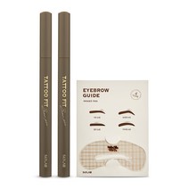563랩 타투핏 브로우펜, 2개+가이드 1개, 02. 다크브라운
