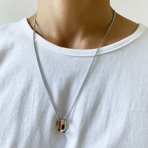 노이드비 써지컬스틸 플랫심플투링 남자목걸이