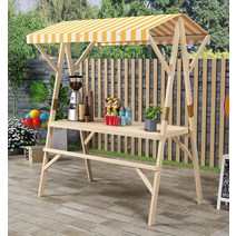 플리마켓 야외테이블 원목 야시장 전시회 접이식 부스, A-3_폴딩/120x60x200_빨간색 흰색