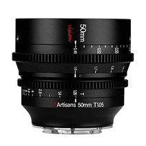 7artisans 25mm35mm50mm T1.05 대구경 시네 렌즈 광각 매뉴얼 포커스 저왜곡 미니 시네마 렌즈(50mm T1.05 Canon RF용)