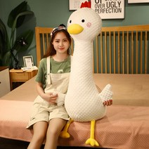 닭 치킨 끌어안고 자는 베개 다리베개 꿀잠 대형 푹신한 캐릭터 인형 껴안고 자는 동물 쿠션 긴베개 다리사이베개 바디필로우, 꼬꼬  55cm 전체길이 70cm