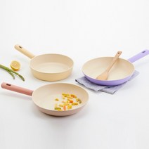 로이첸 컬러에디션 IH 인덕션팬 1+1 골라담기 28cm 프라이팬 웍팬 볶음팬 쿡웨어, 버터옐로 2종세트(28cm F+28cm F)