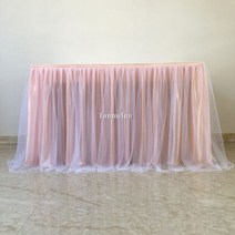 웨딩 투투 튤 테이블 스커트 커버 식기 천 베이비 샤워 홈 데코 75x300CM 생일, H75xL300CM