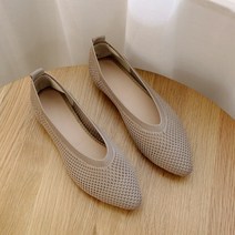 여성 운동화 스니커즈 신발부드러운 바닥 구멍 뚫린 신발 메쉬 스퀘어 토 플랫 슈즈 통기성 캐주얼