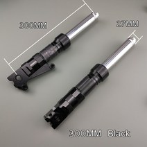차량용 서스펜션 300mm 로우 다운 cnc 프론트 포크 쇼크 및 340mm 혼다 ruckus 스쿠터 gy6 nps50 af58 zoomer dio gy6 usdm 오토바이, 300mm 블랙