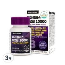 뉴트리가든 메가플러스 비오틴 10000, 60정, 36g, 6개