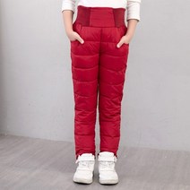 2-12y 어린이 겨울 바지 여자면 패딩 두꺼운 따뜻한 스키 바지 높은 허리 유아 어린이 캐주얼 레깅스 아기 소년 바지
