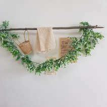 폼폼 행잉 플랜트 가랜드 대형 180cm 잔꽃 덩굴 넝굴 덩쿨 넝쿨 조화 브라이덜샤워소품, 기본형