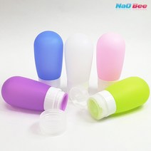 NaOBee 출장 여행시 간편하고 깔금한 80ml 실리콘 공병X4개, 화이트(2개), 화이트(2개)