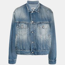 엠엠식스 메종 마르지엘라 명품남성 MM6 23SS 이펙트 중청 데님 자켓 S52AM0228 S30589 973 S52AM0228S30589973