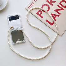 갤럭시 Z플립4 케이스 초슬림 에어로핏 씬핏 투명 제트플립 4 mirror crossbody case for samsung galaxy z flip 3 cover 패션 메이크업