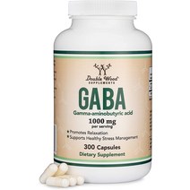 미국영양제 GABA (당 1 000mg 미국 비건 안전 글루텐 프리 GMO 프리), 1개, 기본