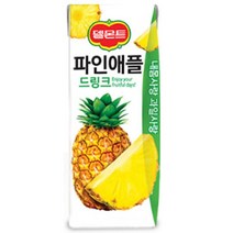 칠성 탕비실 손님대접 가족간식 델몬트 드링크 파인애플 주스 과즙음료 과일주스 생과일 190ML 48개, 6세트