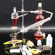 마카롱 가정용 추출 실험용 기구 효소 발효 교육장비 소형 150ml 유리 에센셜 오일 증기 증류 장치 47, 패키지 B