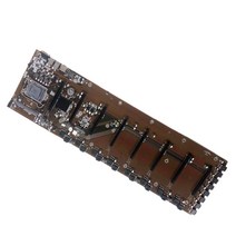 THE WAROOM SHOP BTC-B85 마더보드 그래픽 카드 8 카드 슬롯 BTC 마이닝용 65mm 간격 메인보드, 600 x 180mm, 갈색, PCB + 금속