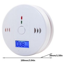 이산화탄소경보기 캠핑용일산화탄소 가스누설 감지기 연기 산소농도 85dB CO2 센서 감지기 무선 미터, 01 white, 01 white
