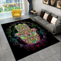 Nazar Evil Eye Tree of Life 영역 러그 가정용 카펫 거실 침실 소파 도어매트 주방 장식 어린이 놀이 미끄럼 방지 바닥 매트, 48.40x60cm15x23in - 21