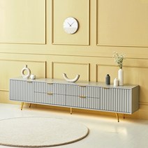 고흐 2200 거실장 골드 LED TV다이 그레이