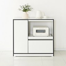 미곳간 엘리 주방수납장 900 렌지대 틈새장 팬트리장, 오크