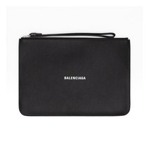 [발렌시아가] (당일) 22FW 로고 프린트 스트랩 블랙 클러치백 655605 1IZI3