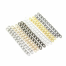 체인 100 개 50 mm 확장 테일 커넥터 DIY 보석 만들기 결과 팔찌 목걸이, [07] White K