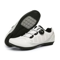 자전거신발 클릭슈즈 산악자전거신발 남성 사이클링 스니커즈 Mtb 신발 레이싱 자전거 자동 잠금 속도 여성 스피드 클릿 산악 도로 2023, Rubber-white+43