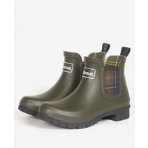 Barbour 바버 킹엄 웰링턴 여름 미들 레인 부츠 올리브